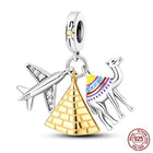 Llaveros Charms de Plata 925: Torre Eiffel, Coliseo, Arco del Triunfo - Luminosos y Elegantes