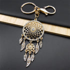 Llavero a Crochet para Hombre Bohemian Dream Catcher Atrapasueños Artesanal con Pluma y Tassel