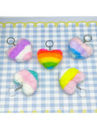 Llavero con Foto Personalizado - Corazón de Pompón Suave para Llavero, Mochila y Bolso - Regalo Únic