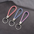 Llaveros originales para coche - Llavero de cuero trenzado hecho a mano, accesorio elegante para bol