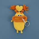 Llaveros Originales para Regalo - Funny Sausage Mouth Girl Crochet Keychain Personalizado