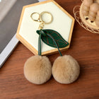 Llaveros Originales para Coche - Conejo Oso Nutria Pompom de Cereza Multicolor - Llavero Coche Premi