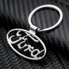 Llavero Ford Original de Cuero y Metal - Accesorio Premium para Mustang, Focus, Fiesta, Mondeo, Tran