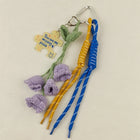 Llavero a Crochet Paso a Paso - Sonrisa Estrella Luna Sol - Colgante de Bolso Artesanal Azul y Amari