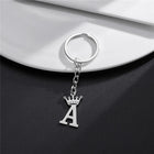 Llaveros Originales para Coche - Corona DIY A-Z Letras Colgante Acero Inoxidable Personalizado Regal
