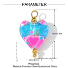 Contraseña del Llavero Inicio de Sesion - Corazón de Cristal Artesanal Premium para Ella