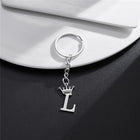 Llaveros Originales para Coche - Corona DIY A-Z Letras Colgante Acero Inoxidable Personalizado Regal