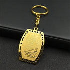 Private Key de tu Llavero Islámico de Acero Inoxidable Dorado - Colgante Corán para Mujer y Hombre