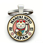 Llaveros Originales para Coche - Maneki Neko Gato de la Suerte Metal Premium Regalo para Mujer
