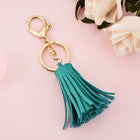 Llavero de Cuero Corto con Borla - Keychain Premium para Bolso, Mochila y Regalo