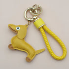 Llavero con Foto Personalizado - Sausage Dog PU Leather Colgante para Llaves, Regalo Original para H