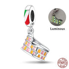 Llaveros Charms de Plata 925: Torre Eiffel, Coliseo, Arco del Triunfo - Luminosos y Elegantes