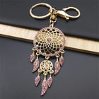 Llavero a Crochet para Hombre Bohemian Dream Catcher Atrapasueños Artesanal con Pluma y Tassel