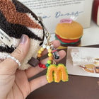 Llavero Personalizado Hamburguesa Cute - Colgante de Resina para Llavero del Día del Padre
