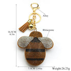 Llavero GPS para Adultos con Alzheimer - Big Fat Brown Bee con Cristal y Borla - Accesorio Elegante