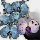 Bag Charm Llavero para Bolso - Colgante Gótico de Orquídea Oscura, Accesorio Premium para Mochila