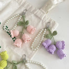 Llavero a Crochet Paso a Paso - Flores Tejidas a Mano, Llavero de Lana Artesanal Premium para Mujer,