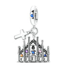 Llaveros Charms de Plata 925: Torre Eiffel, Coliseo, Arco del Triunfo - Luminosos y Elegantes