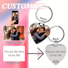 Llavero con Foto Personalizado - Corazón Personalizable con Texto y Foto, Regalo Único para Él o Ell