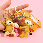 Set de Llaveros con Peluches Originales Garfield & Odie 3D Silicona - Regalo Divertido