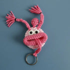 Llaveros Originales para Regalo - Funny Sausage Mouth Girl Crochet Keychain Personalizado