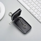 Llaveros originales para coche de cuero - Funda con cremallera para hombre y mujer, regalo premium