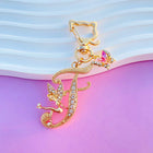 Llavero para Bolso Boutique Angel Iniciales A-Z Mariposa Cristal Metal Charm Colgante Regalo Madre M