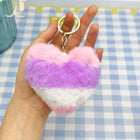 Llavero con Foto Personalizado - Corazón de Pompón Suave para Llavero, Mochila y Bolso - Regalo Únic