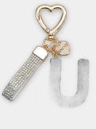 Bag Charm Llavero Elegante con Inicial Diamante - Regalo Premium para Bolso