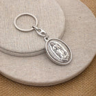 Llavero para Bolso Virgen de Guadalupe - 5cm Medalla Oval Inspiracional con Mosquetón, Regalo Religi