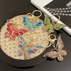 Llavero para Moteros Premium - Easya 2024 Mariposa Lazo Glitter Lujo Accesorio Moto