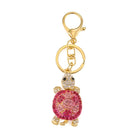 Llaveros Originales para Coche 2025: Elegante Llavero de Cristal Rhinestone Tortuga para Mujer - Acc