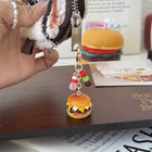 Llavero Personalizado Hamburguesa Cute - Colgante de Resina para Llavero del Día del Padre