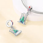 Llaveros Charms de Plata 925: Torre Eiffel, Coliseo, Arco del Triunfo - Luminosos y Elegantes