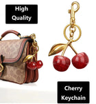 Llavero para Bolso Cereza Roja - Colgante de Frutas de Verano, Accesorio Elegante para Mujer