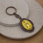 Llavero para Bolso Virgen de Guadalupe - 5cm Medalla Oval Inspiracional con Mosquetón, Regalo Religi