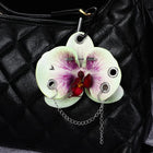 Llavero de Orquídea Phalaenopsis Simulada - Decoración Premium para Mochila, Regalo Creativo