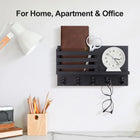 Llaveros Personalizados Metal - Perchero de Pared con Estante para Correo y 5 Ganchos