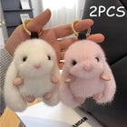 Llavero con Peluche Conejo Blanco Suave y Elegante para Mujer - Accesorio de Bolso Premium, Regalo d