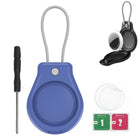 Llavero con AirTag de Cuero Genuino - Funda Protectora para Mascotas, Equipaje y Bolsos