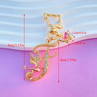 Llavero para Bolso Boutique Angel Iniciales A-Z Mariposa Cristal Metal Charm Colgante Regalo Madre M