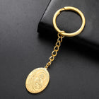 Llavero para Bolso de Acero Inoxidable con Medalla de San Judas Tadeo - Regalo Inspirador para Hombr