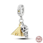 Llaveros Charms de Plata 925: Torre Eiffel, Coliseo, Arco del Triunfo - Luminosos y Elegantes