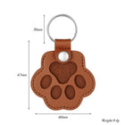 Llavero con foto personalizado de cuero con huella de perro - Regalo único para dueños de mascotas