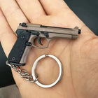 Llavero para moteros: Pistola 92F de aleación, réplica detallada y resistente