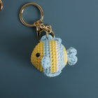 Llaveros Personalizados de Animales Marinos - Llavero Crochet Hecho a Mano - Pez Tropical y Tiburón
