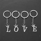 Llaveros Originales para Coche - Corona DIY A-Z Letras Colgante Acero Inoxidable Personalizado Regal