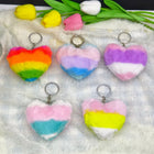 Llavero con Foto Personalizado - Corazón de Pompón Suave para Llavero, Mochila y Bolso - Regalo Únic