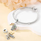 Llaveros Charms de Plata 925: Torre Eiffel, Coliseo, Arco del Triunfo - Luminosos y Elegantes