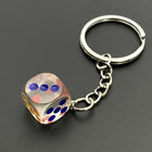 Charm para bolsos Llavero Dados Transparentes 3 Piezas - Resina Premium para Gamers